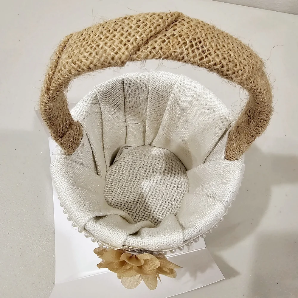 Wedding Flower Girl Basket Rustic